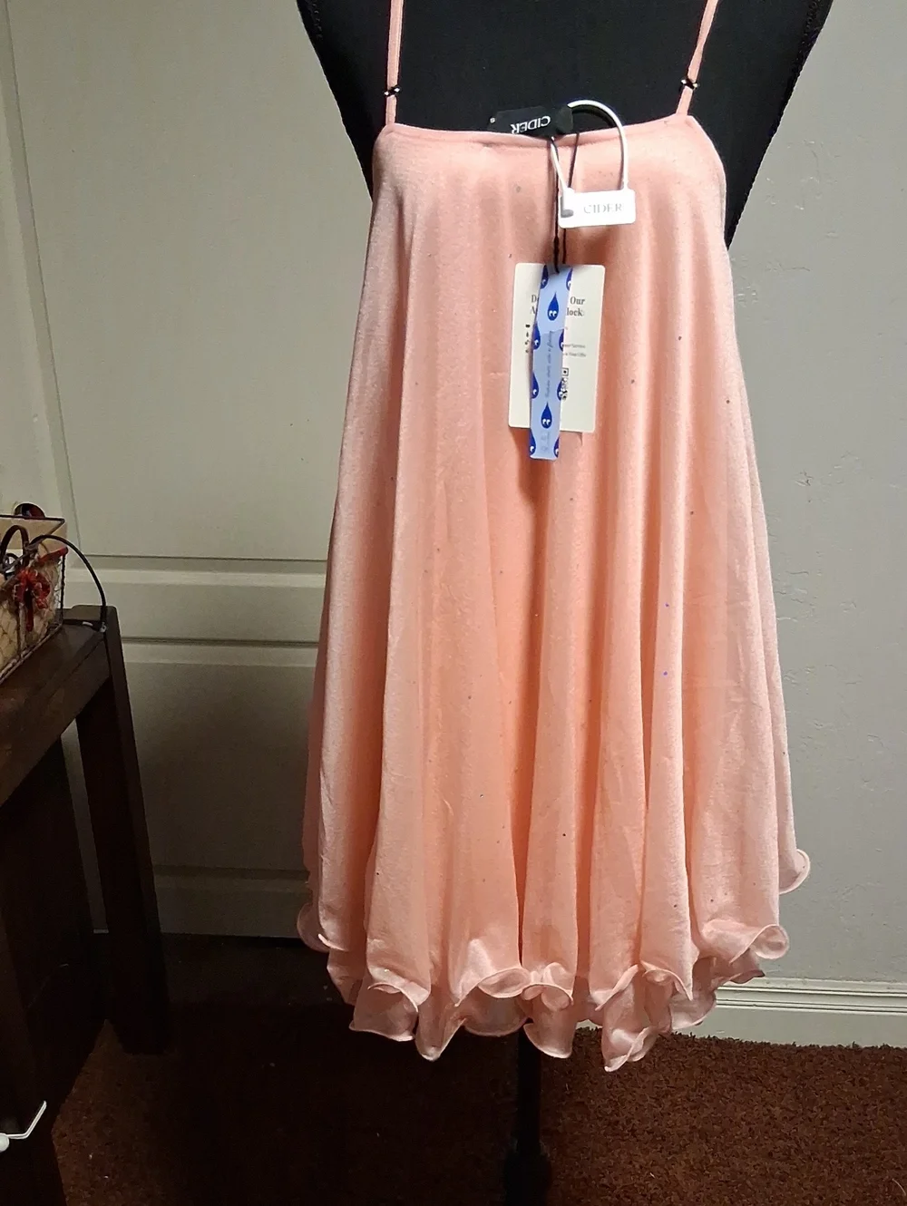 Cuddl Duds Peach A-Line Skater Skirt